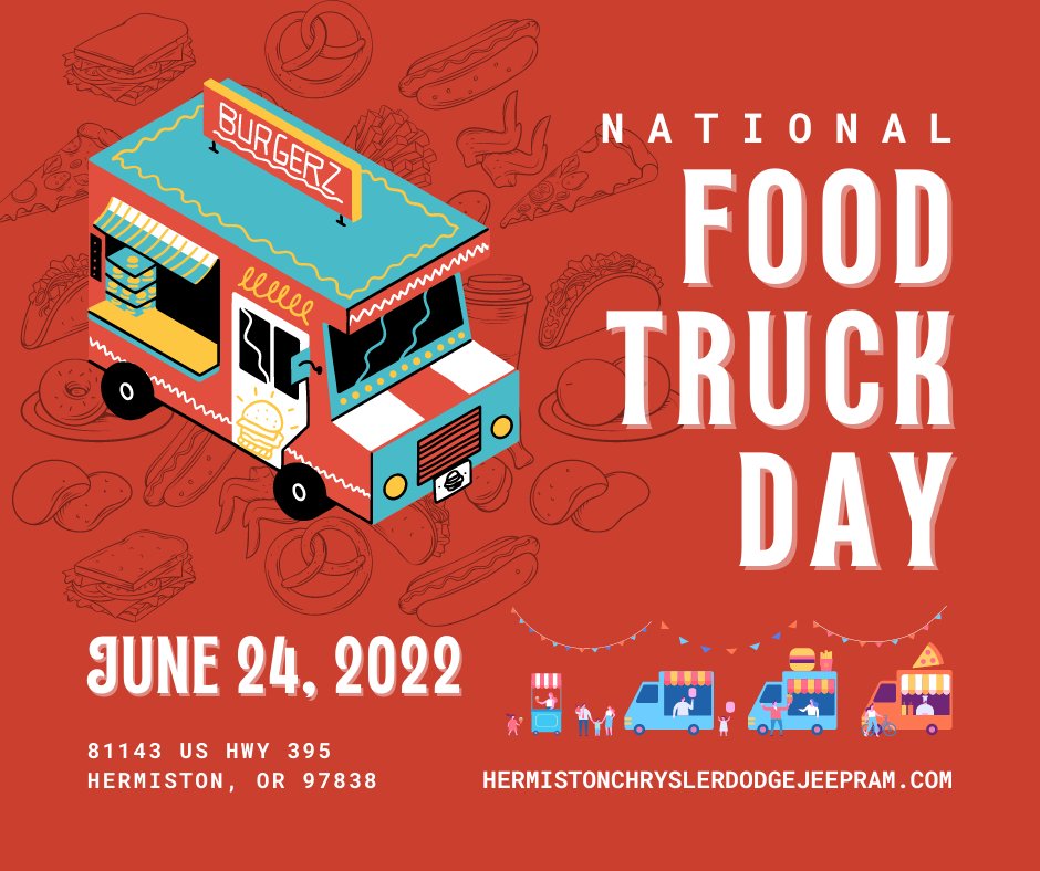 It's National Food Truck Day! Be sure to visit your favorite food truck and then stop by our Hermiston dealership for a test drive! bit.ly/3Nypj9w