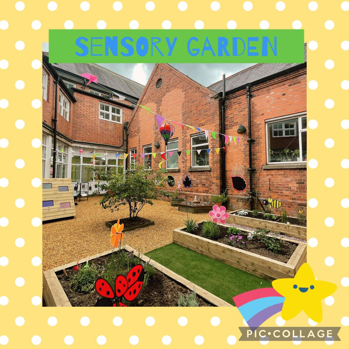 RosettaPSchool's tweet photo. 🪴🌻 Sensory Garden 🌿🌸

Welcome to the brand new sensory garden at Rosetta Primary School! 🌺

Our garden has had a makeover! The space is aimed at encouraging children to get in touch with their senses 👂🏻👀. Our sensory garden features 3 sensory paths with varying textures. https://t.co/mwg7aiLbYh