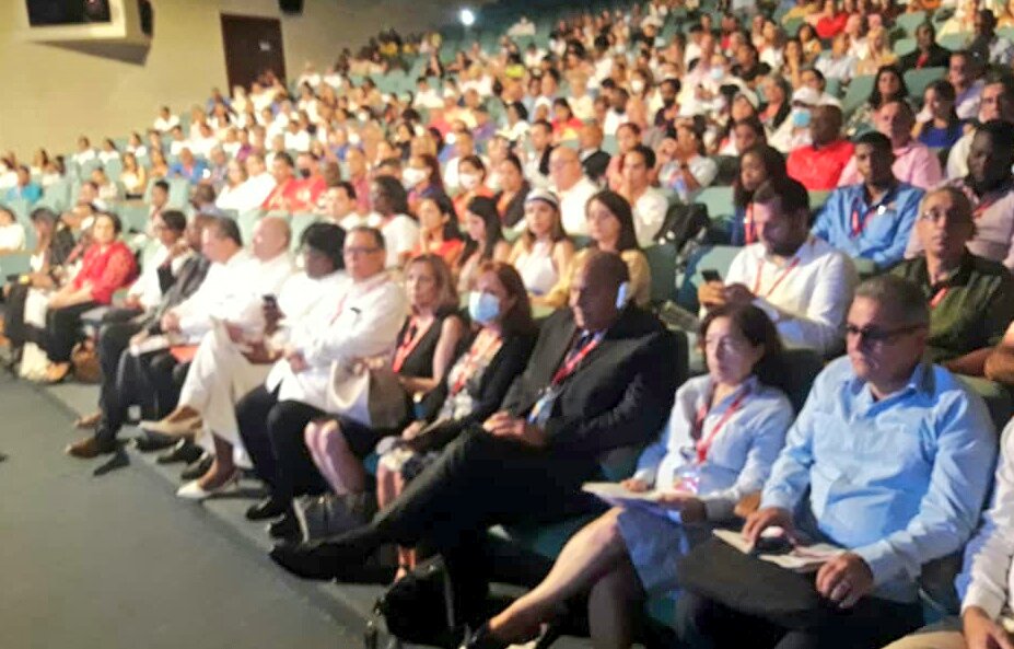 Gob_StgoDeCuba's tweet photo. La Ceremonia de inauguración de la XVII Feria Internacional #Expocaribe2022 acontece hoy en el Complejo Cultural Heredia de #SantiagodeCuba, con la presencia del Ministro del MINCEX @R_Malmierca, y las principales autoridades del Partido y el Gobierno en la provincia.
#Expocaribe https://t.co/6pNsPou4hS