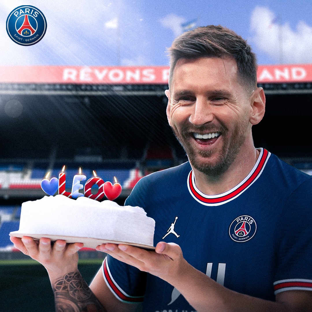 X \ Paris Saint-Germain على X: " Happy Birthday, Leo Messi! ❤️ 3⃣5️⃣ https://t.co/X0UPyby1Po"