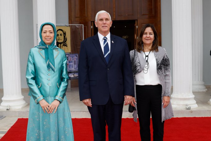 Mike Pence möter iranska oppositionsledaren Maryam Rajavi - FFFI