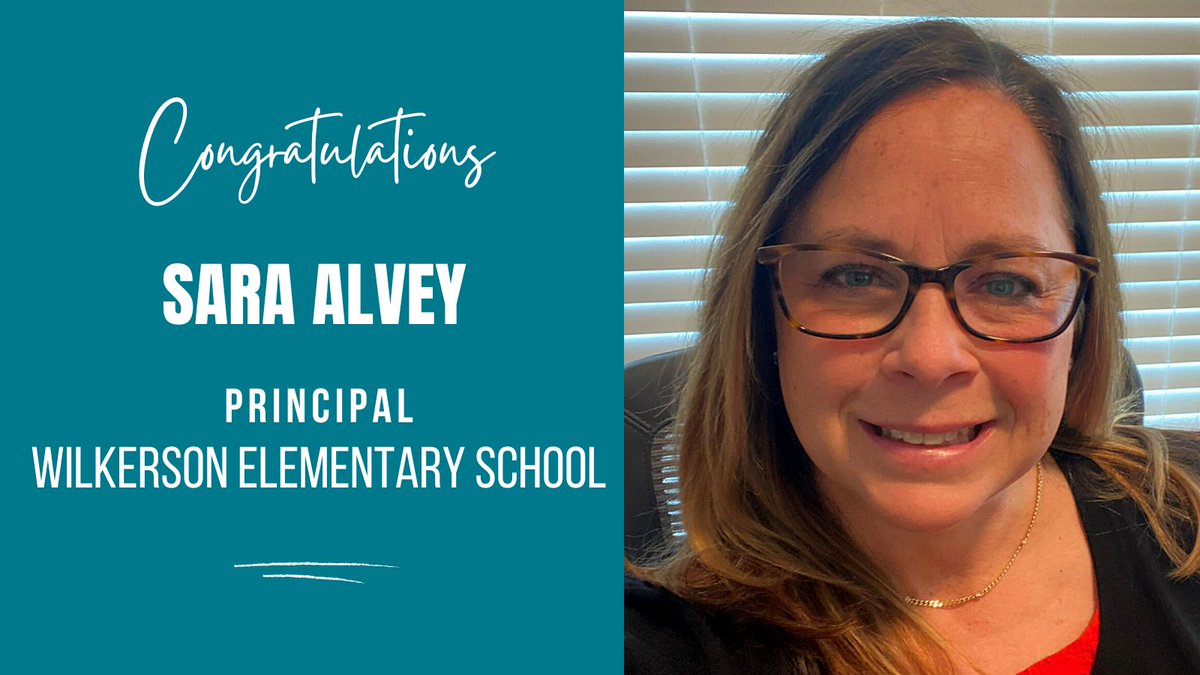 🎉 CONGRATULATIONS! Sara Alvey named 🆕 principal at Wilkerson Elementary School.
 
STORY ➡️ bit.ly/3Ol7jPY
