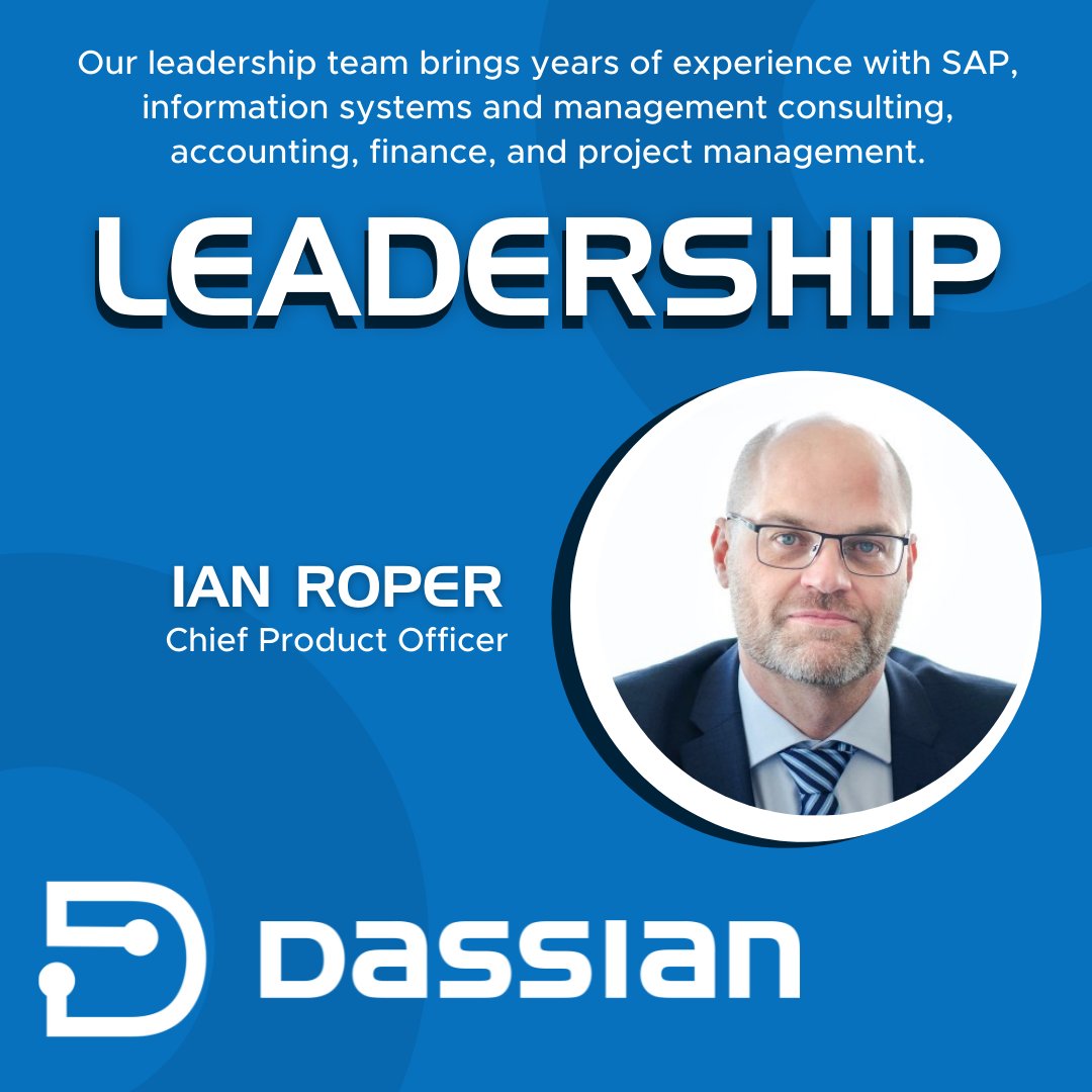DassianInc's tweet photo. Our Chief Product Officer, Ian Roper, has been part of the Dassian family for many years. We are grateful to have his experience and expertise for our leadership team and look forward to more years. https://t.co/0tPe1wd3gQ 
#team #SAP https://t.co/7jkmoVitPW