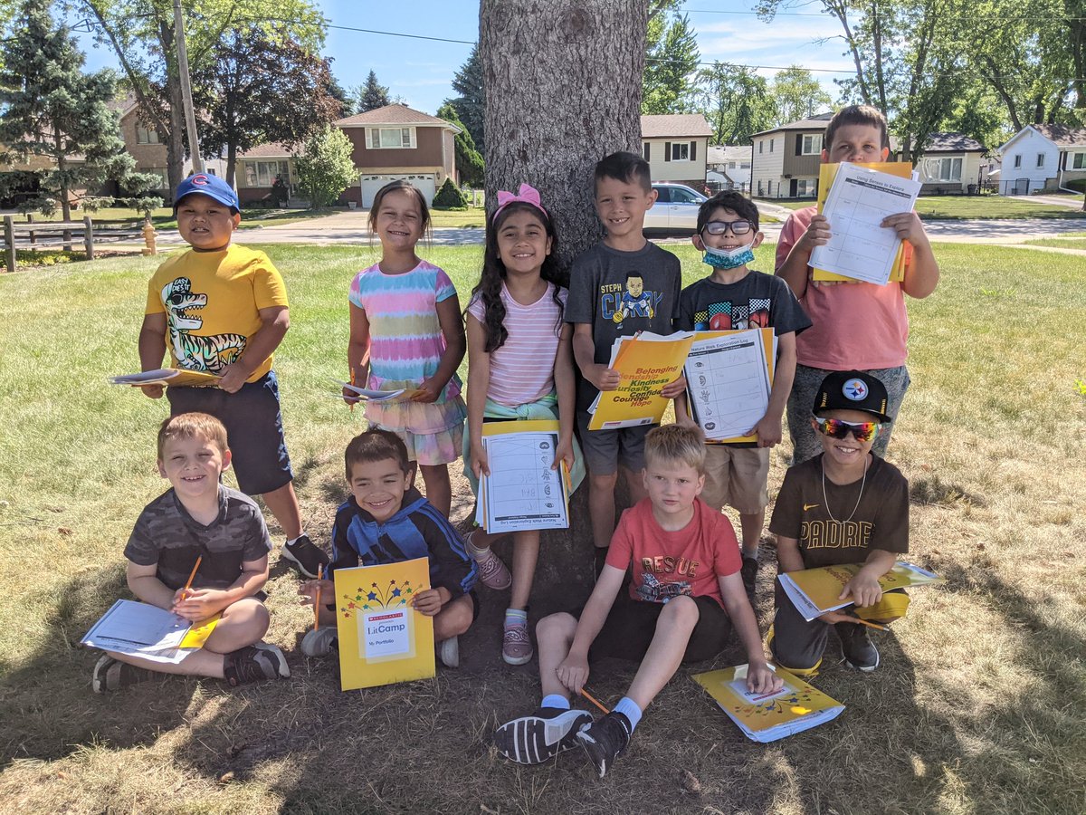 After reading about our 5 senses, it was a beautiful day to go out and explore nature using our senses! These students are having a blast with our Summer Success Program! #ASD4ALL