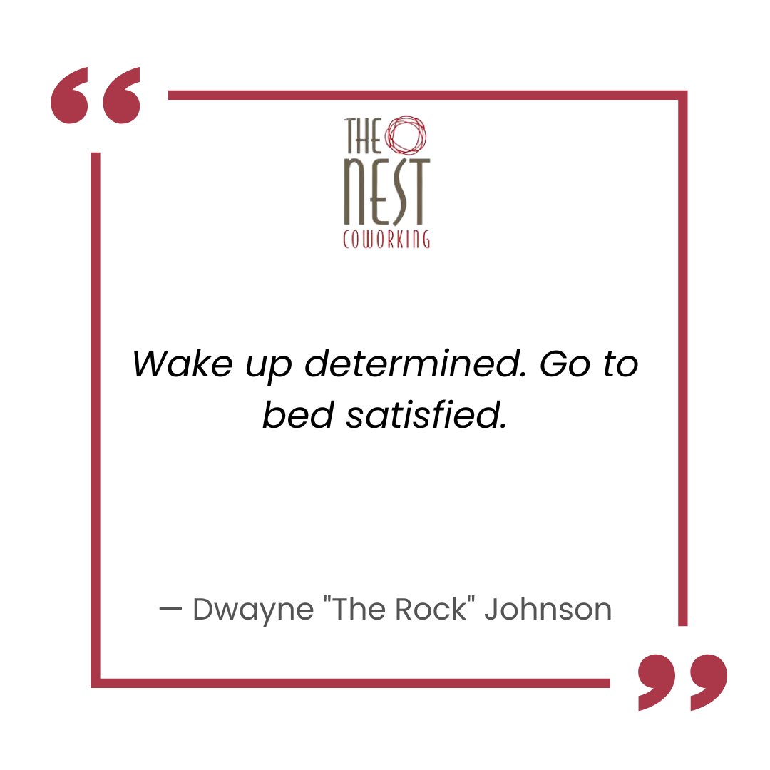 workthenest's tweet photo. "Wake up determined. Go to bed satisfied."
โDwayne "The Rock" Johnson
Where great ideas are hatched. ๐ก https://t.co/2bQpzgUNkx
#TheNestCoworking #coworking #coworkinglife #coworkingcommunity #productivity #workthenest #sharedoffice #meetingspace #jacksonville #orangepark https://t.co/zWOrqVBViU