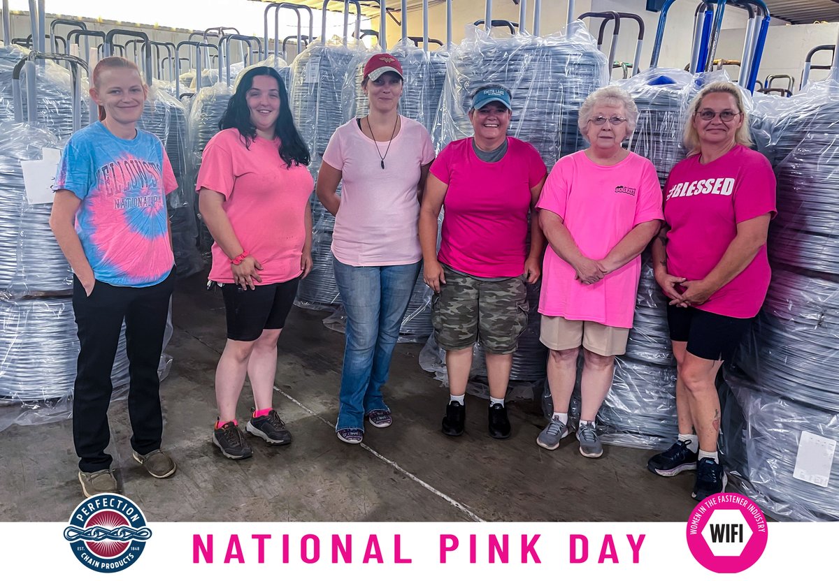 On National Pink Day we wear pink! We are also happy to be a part of the WIFI community! 

#wifi #chain #manufacturing #womeninmaufacturing #nationalpinkday