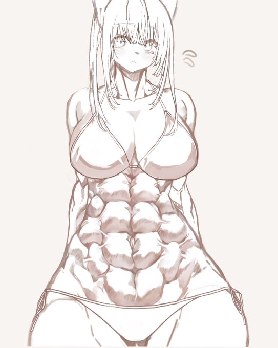 とりあえず絵に起こすことにした💪🦊そして迷ったら水着!! 