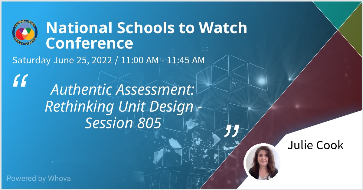 I am speaking at National Schools to Watch Conference. Please check out my talk if you're attending the event! #STW2022 #schoolstowatch #middlegrades - via #Whova event app