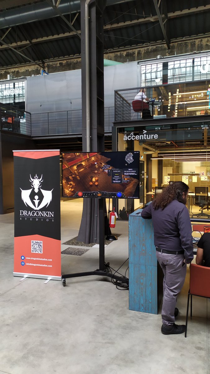 DragonkinStudio's tweet photo. With the investor day, the first edition of #Quickload powered by @OgrTorino, @Microsoft  and @34bigthings, came to an end. We had the chance to show the pitch and the demo of our game to potential publishers and investors and it was exciting!🤩
#gamedev #indiedev #Microsoft https://t.co/49qYuUJA7s