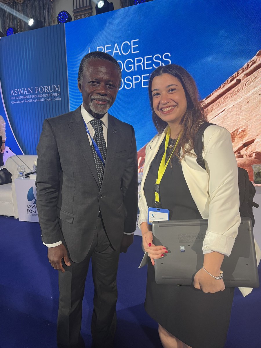 It was truly a great honor to finally meet H.E. @parfait_onanga Special Representative of the @UN SG to the @_AfricanUnion and Head of @UNOAU_ during @AswanForum session on “UN-AU partnership in Peace Operations” organized by @CairoPeaceKeep @ChallengesForum