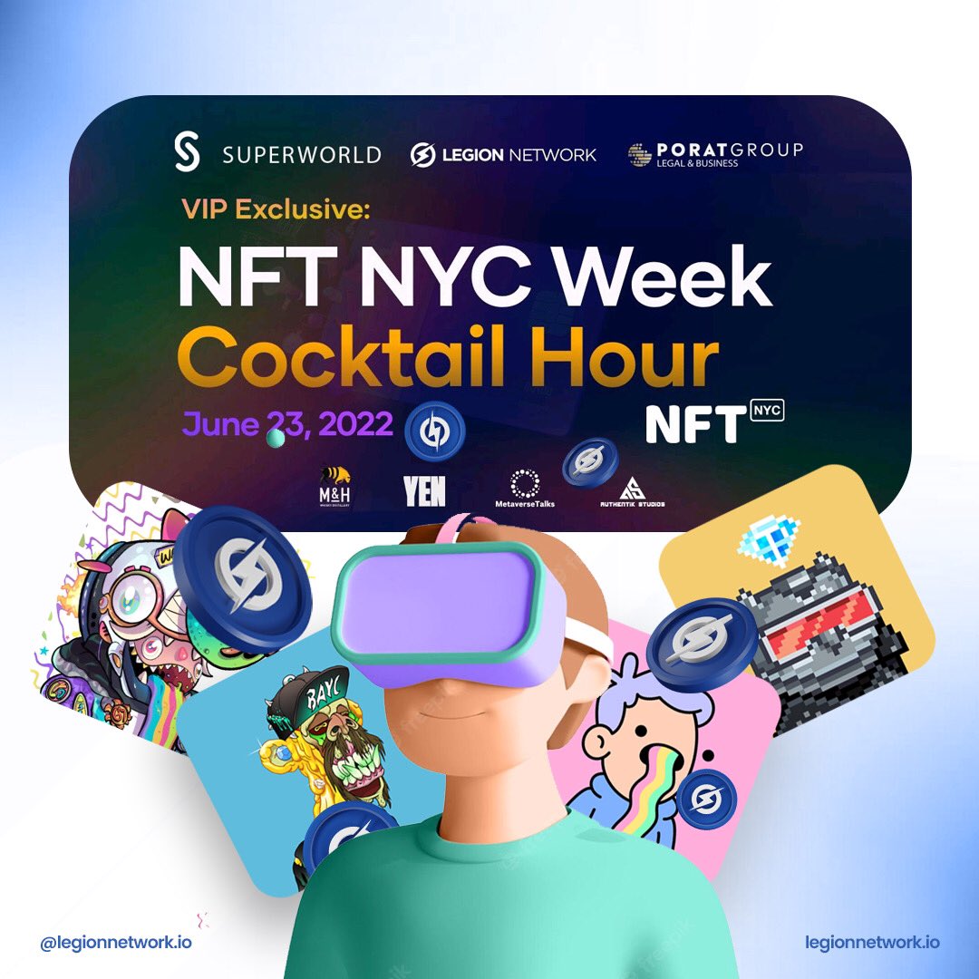 Today is the day!

Join us at 6pm at Showfields prime location for the most incredible NFT NYC VIP Cocktail event for Founders and C-Suite executives!

We look forward to seeing you there 🥂

RSVP Below:
lnkd.in/dwdExdUW

#NFTNYC2022 #NFTNYC