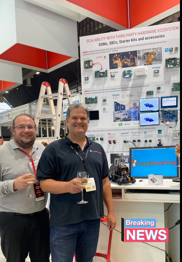 beagleboardorg's tweet image. Wrapping up a very successful #EmbeddedWorld2022 where #BeagleBone AI-64 was loved by many. Thanks @TXInstruments for hosting us and providing a great SoC. Great to be back in person and see you again next year!