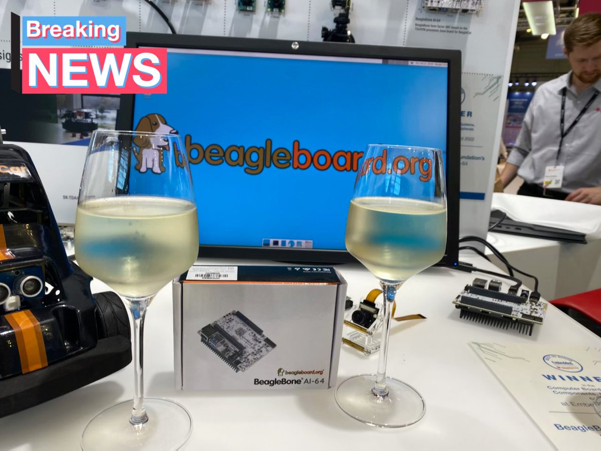 beagleboardorg's tweet image. Wrapping up a very successful #EmbeddedWorld2022 where #BeagleBone AI-64 was loved by many. Thanks @TXInstruments for hosting us and providing a great SoC. Great to be back in person and see you again next year!