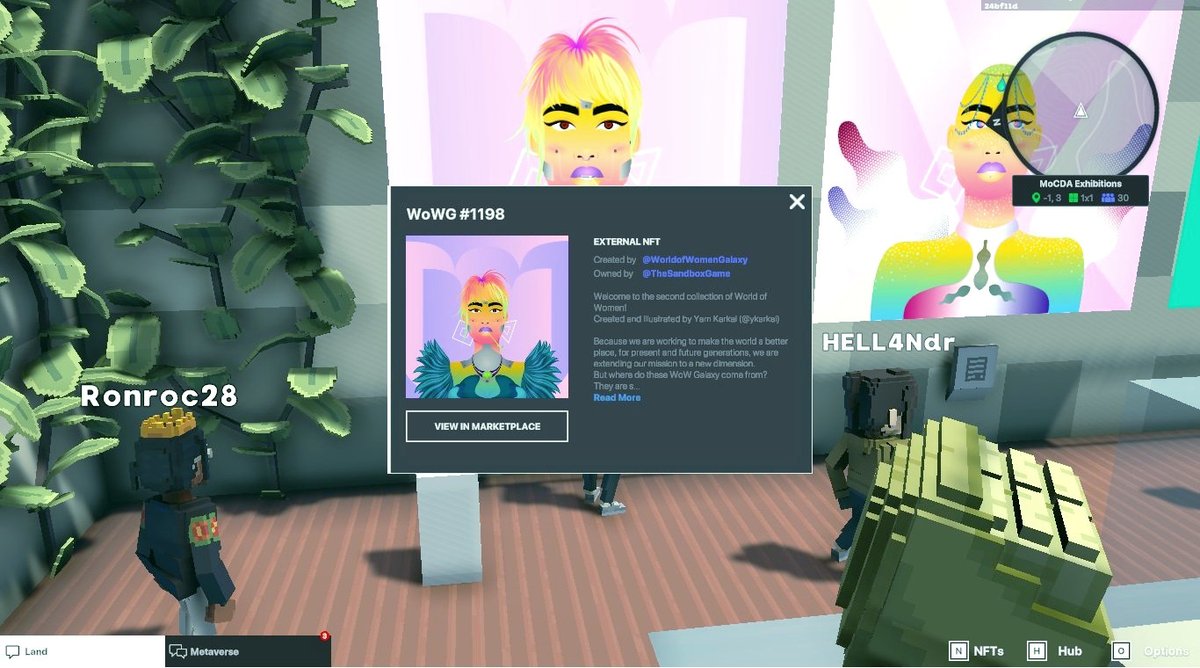 WhatsNewCrypto's tweet photo. Sandbox game, my find in the Museum World of Women Galaxy #1198 https://t.co/V117Rq6c8e