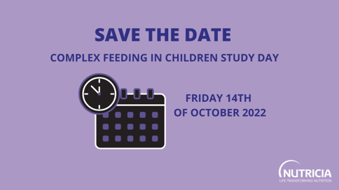 Save the Date for our Complex Feeding in Children Study Day, taking place in October. To receive the final agenda and registration details directly to your inbox closer to the time, sign up to our mailing list below.

nutricia.ie/hcp/login.html…
