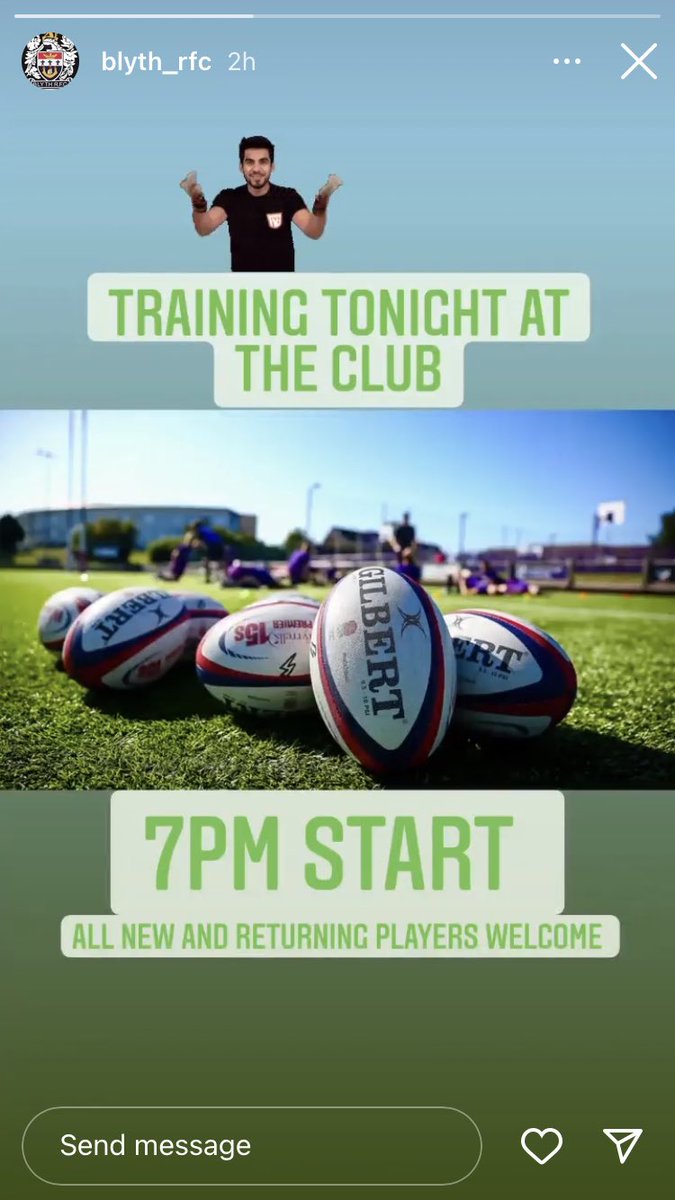 Blyth_RFC's tweet photo. RETURN TO GRASS
Tonight we return to training on grass. No need for flip flops and a towel.
All new and experienced players welcome. No matter age or ability we welcome everyone.
Meeting for a 7pm start at Blyth Rugby Club.
#BRFC #BEACHBOD #BlythRFC https://t.co/wJGtdwoPgv