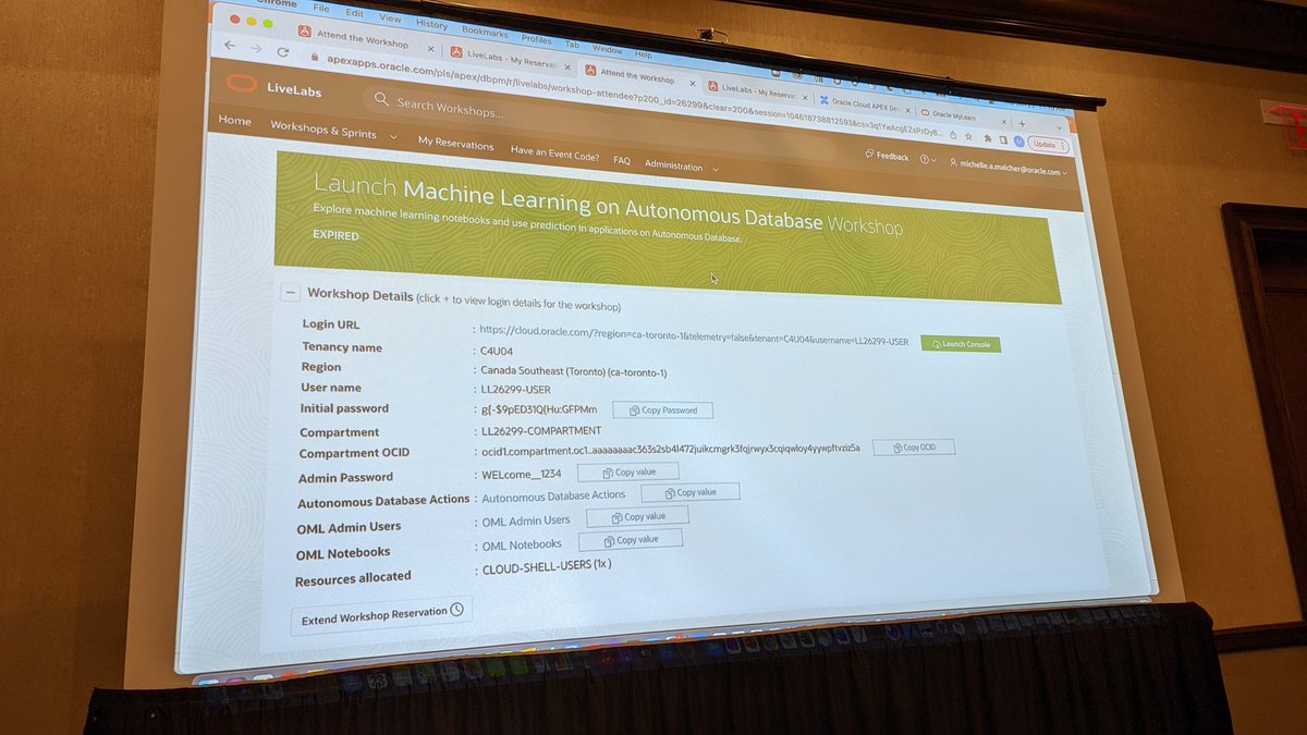Michelle Malcher shows different exams which are available

bit.ly/kscopeexamkram…

by @malcherm 

#Kscope22 #orclapex