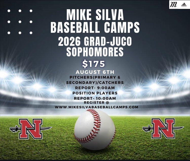 Updated Showcase Date! Register at mikesilvabaseballcamps.com