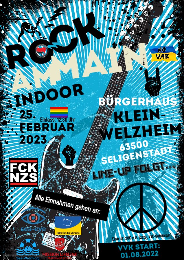 RockamMain's tweet photo. Das hat sich wohl ein kleiner Fehler eingeschlichen...😬
Hier nochmal das aktuelle Plakat ohne Rechtschreibfehler 😉 https://t.co/tx2dhA5Xdb