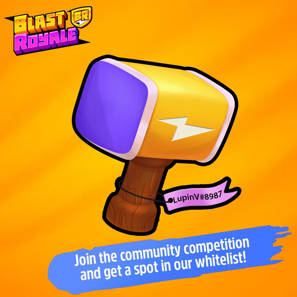 LupinV_Research's tweet photo. Hey @blastroyale fam, what do you think about this #BRhammer?
Love the idea of the contest, even though I've already entered #Blastlist, I still want to participate, lol. Hope to get your attention!! https://t.co/hhoGiHtDJS