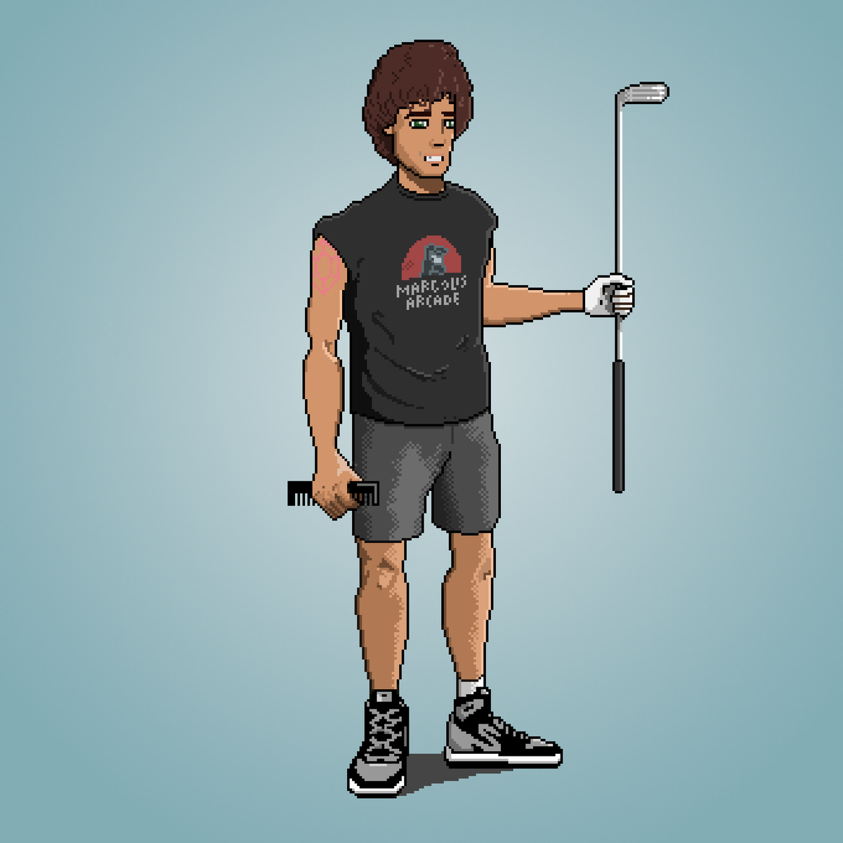"My dad told me I had to comb my hair if I wanted to play golf with him - I've not combed my hair since I was 8!!"

#NFT #NFTCommunity #pixelart #pfp #pfpNFT #freemintNFT
