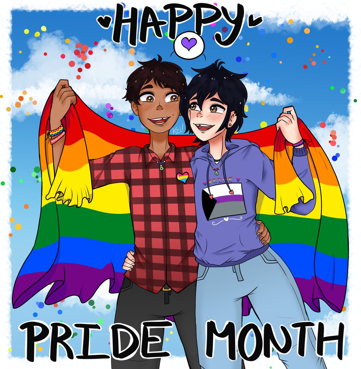 KoiArt_OwO's tweet photo. Hewwow!!~~ owo hace mucho no publico en twitter xd, pero aquí vengo con el primer día de la #Higuelweek "Pride month" asi que aquí tienen este dibujito lindo~~ uwu <3 (ambos personajes son +18)
#higuel #hirohamada #miguelrivera #PrideMonth #PrideMonth2022 https://t.co/pr2NGrFJYr