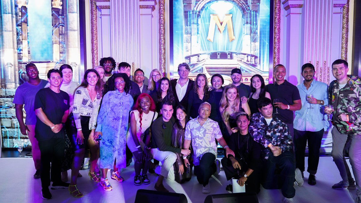 NYSE's tweet photo. The #metaverse meets The Big Board ✨🏛 Yesterday we welcomed @metagoodnft, @metacraftersio, and @proofoflearn to the NYSE. As a tech-forward institution, it was our pleasure to host these Web3 innovators for @NFT_NYC #NFTNYC

📸 Photo credit: @proofoflearn https://t.co/brvreuAcbF