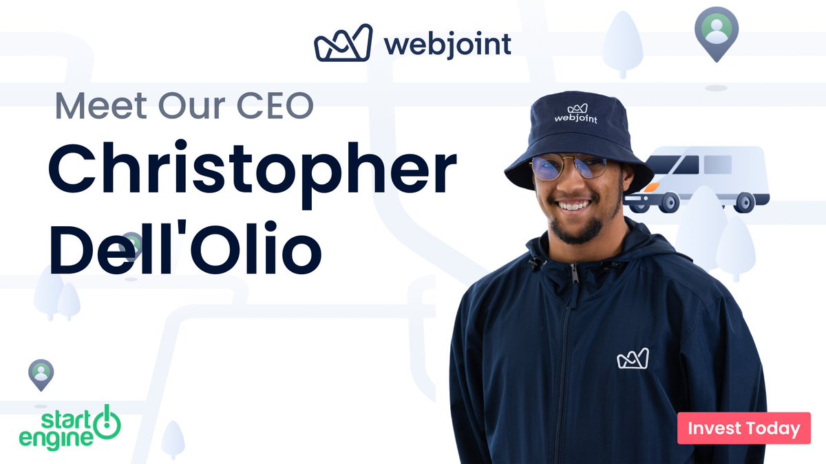 My name is Christopher Dell’olio, CEO of WebJoint! 

From keeping track of inventory to assigning drivers, WebJoint fully automates your delivery service! 

Learn more by visiting our raise page!

bit.ly/39LQFK6