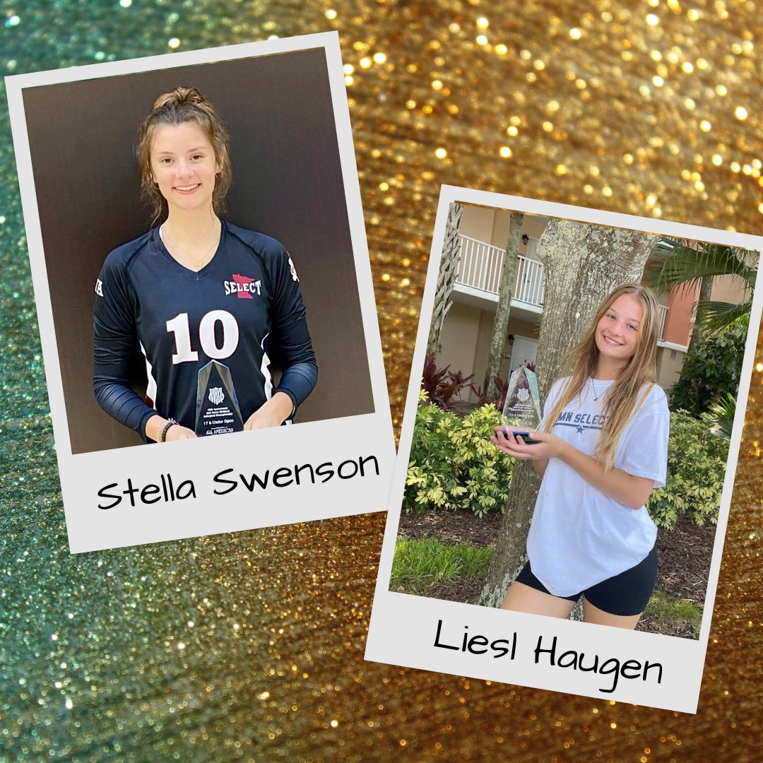MNSelect's tweet photo. Congratulations to our players who were named to the AAU All American team in their division! 
Stella Swenson - 17 Open (17-1)
Liesl Haugen - 17 Premier (17-2) https://t.co/GxmPUNzAl3