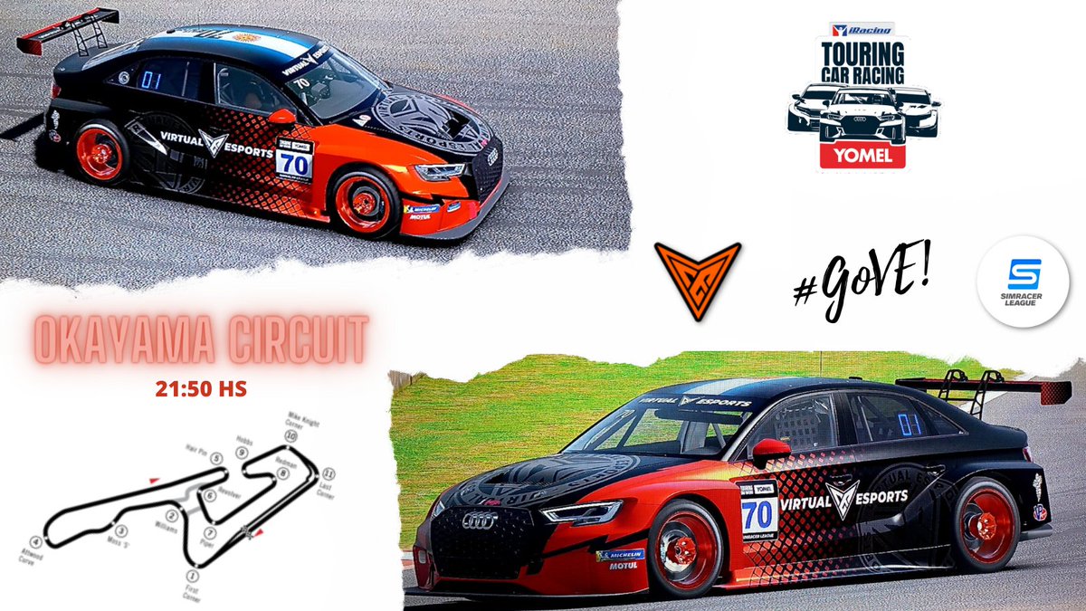 Hay carrera!!! Hoy <a href="/MatiBustos70/">Mati Bustos</a> se vuelve a subir al Audi de la naranja y va a correr en el Okayama Circuit del torneo TCR Yomel 🧡🖤

📺 Transmisión oficial : youtu.be/KVLfdpbKRjw
⏰ Horario : 21:50 hs

#LaNaranja #GoVE #TodoNaranja #SomosVirtual