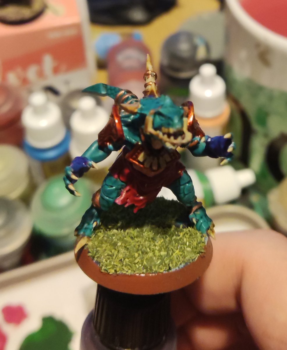 Joyfulcheese's tweet photo. Tonight's 2 hour challenge, not as finished as I'd like but thought I'd share results. #2HourChallenge #AgeOfSigmar #Warhammer #hobbystreak #hobbypainting https://t.co/nTfaemFHKP