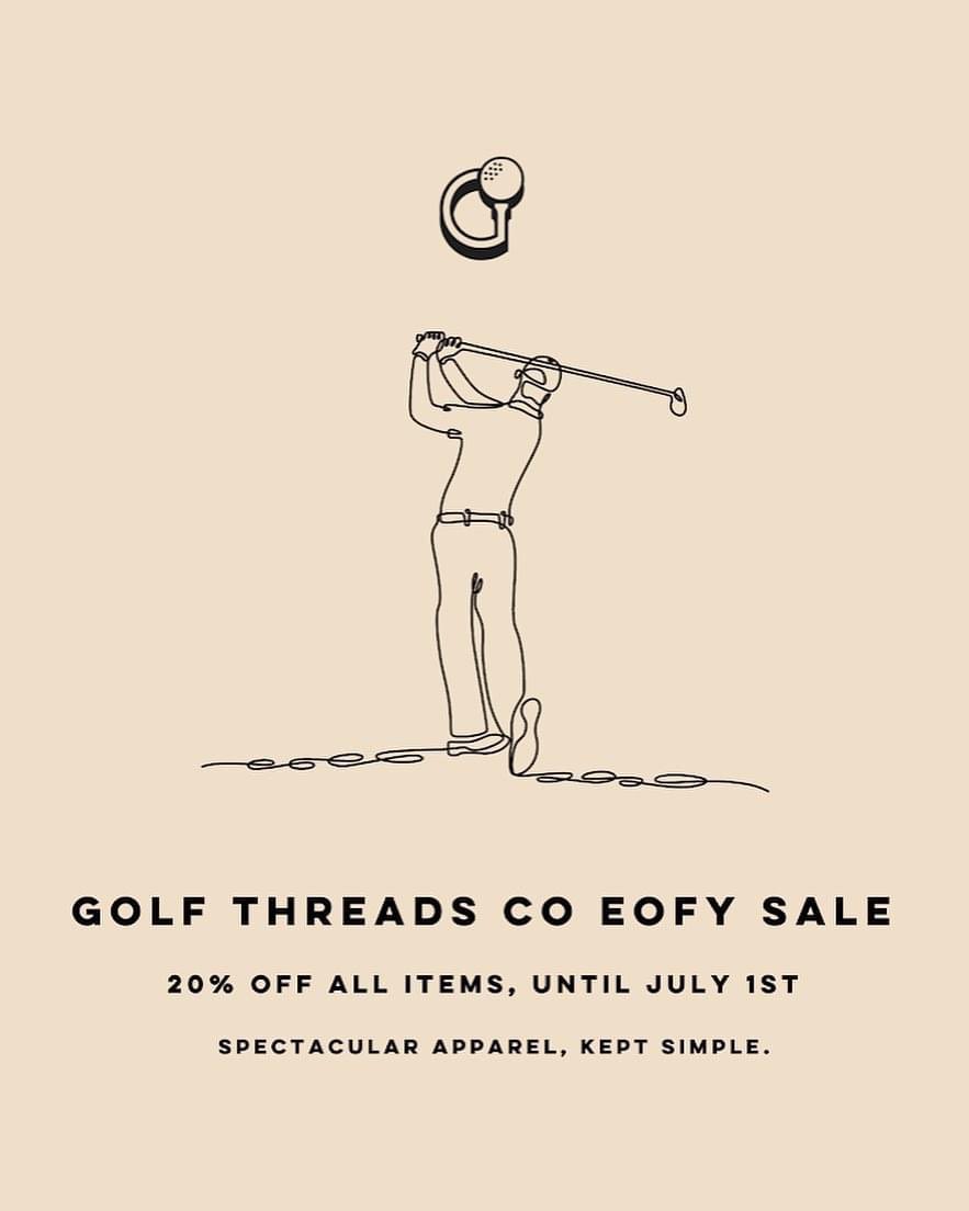 golfthreadsco's tweet photo. Don’t miss out on our massive EOFY sale - 20% off the entire range for a limited time only 🏌️‍♂️ 🧵 

Shop here 👉 https://t.co/YQaPAhrAJk

#staythreaded #gtc #golf #golfapparel https://t.co/QuvpAyF4In