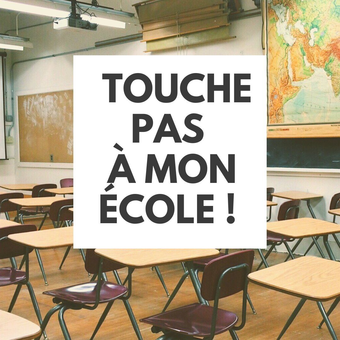 maitressecos's tweet photo. TOUCHE PAS À MON ÉCOLE ! 
Nous avons appris hier la fermeture surprise d’une des classes de notre école. 
Nous avouons ne pas comprendre l’intérêt de cette mesure. Nous n’avons pas 18 élèves par classe mais oscillons plutôt entre 22-27 selon le niveau. https://t.co/5cpBnPeVci