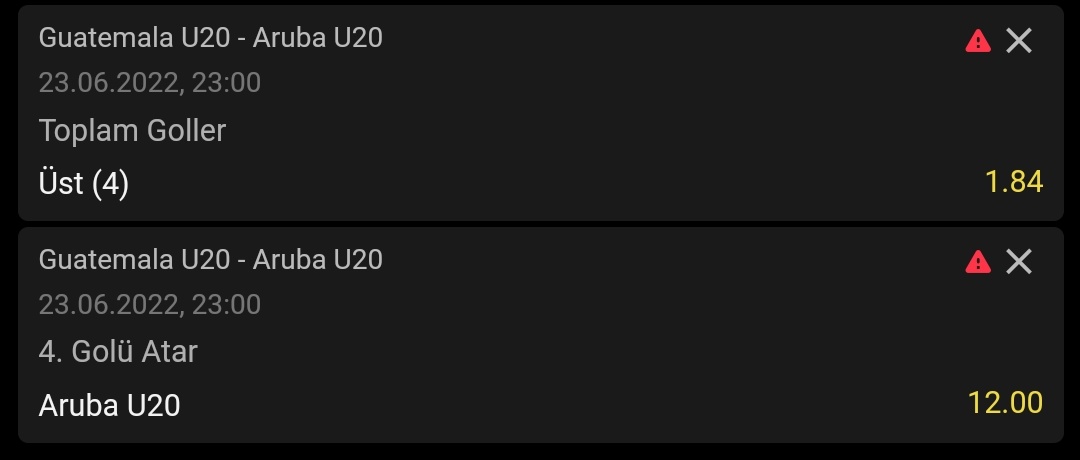 En az 1 gol daha uygun. Aruba atar sürpriz

Stake 7

Stake 2