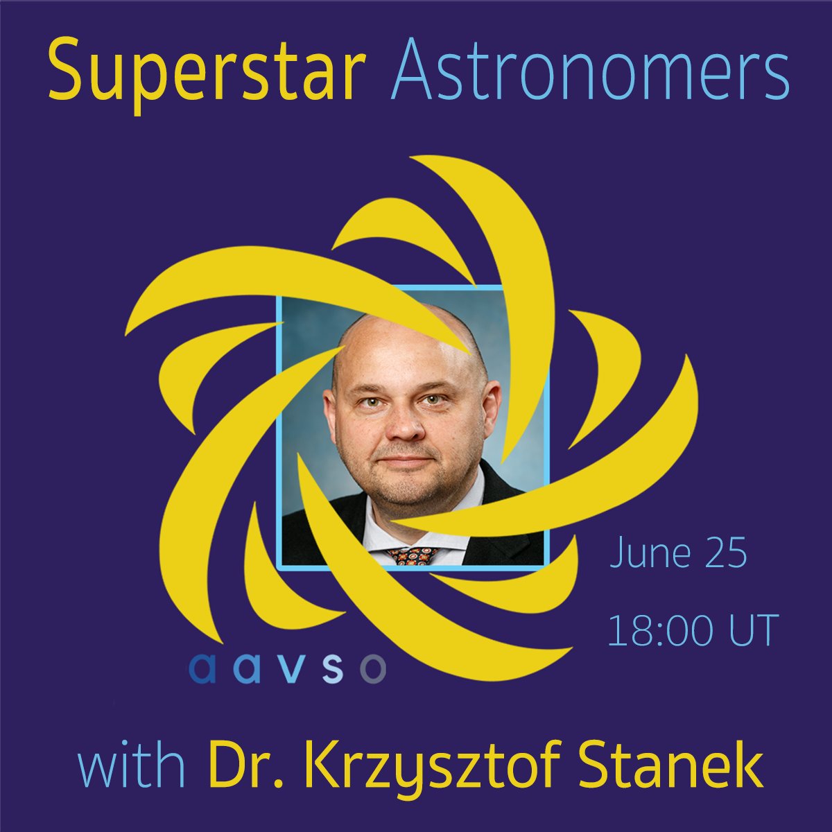 AAVSO (@aavso) on Twitter photo Dr. Krzysztof Stanek works on ASAS-SN, & is a professor & Distinguished Scholar at Ohio State. His expertise lies in supernovae, gamma ray bursts, and more! Join a discussion w/ him on Saturday! aavso.org/2022-webinars Thanks to <a href="/ChromaVT/">Chroma Technology</a> & <a href="/BoyceAstro/">Boyce-Astro</a> for their support! Dr. Krzysztof Stanek works on ASAS-SN, & is a professor & Distinguished Scholar at Ohio State. His expertise lies in supernovae, gamma ray bursts, and more! Join a discussion w/ him on Saturday! aavso.org/2022-webinars Thanks to <a href="/ChromaVT/">Chroma Technology</a> & <a href="/BoyceAstro/">Boyce-Astro</a> for their support!