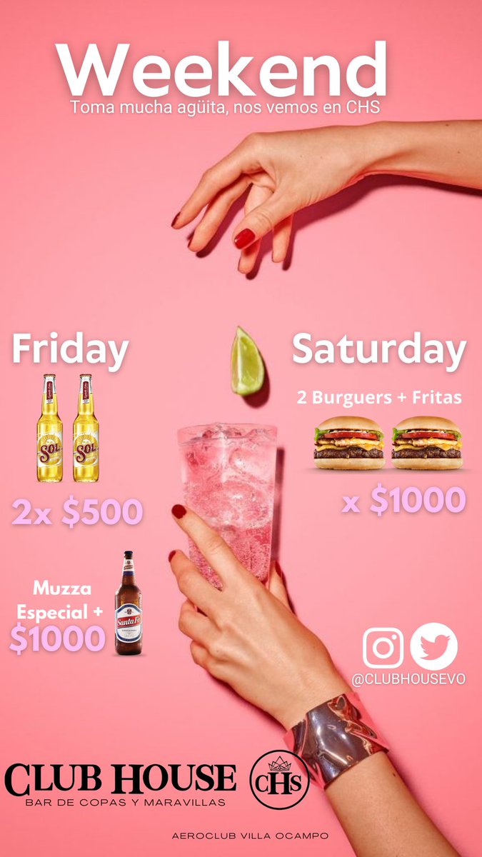 Hola(? 
Toma mucha agüita, que el finde nos vemos en CHS⭐️