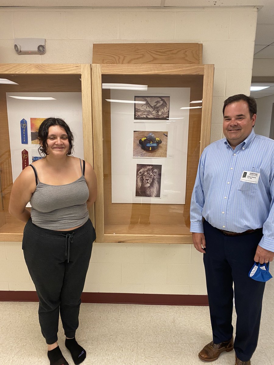 When a student shares a life goal of being an architect &amp; the district architect is on campus for a meeting, it is time for an intro &amp; a chance for this CLA student to showcase artwork &amp; get encouragement to go after her goals! Thank you, Peter Graves of Graves Design Project!
