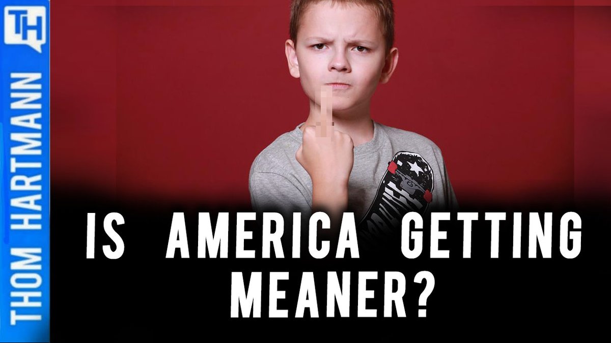 Thom_Hartmann's tweet photo. The Scary Reason America Is Getting Meaner starts with an f...  Any guesses? 

#Fascism #FascismIsOnTheRise #WhyIsAmericaGettingMeaner #Mean #Rude #RiseInRude #FascistTakeOver #History #HistoryOfFascism #EndOfDemocracy #IsDemocracyDone 

https://t.co/v4x3Bvjx39 https://t.co/fyGoJIqrGk