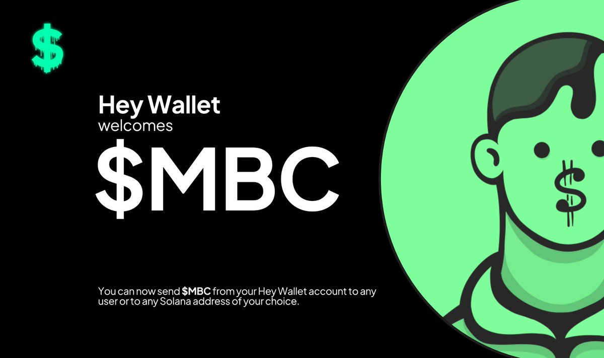 It’s official 🤝

@SolanaMoneyBoys x <a href="/hey_wallet/">Hey Wallet!</a> 

Retweet &amp; comment. We’re giving out 3500 $MBC