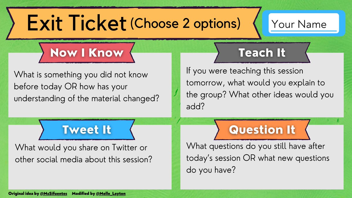 Melle_Layton's tweet photo. I added my spin on this for use after a PD session.  Created this in @Canva with the idea to share as a collaborative presentation.  Thanks, @MsSifuentes for sharing the original idea!  #SummerPD #Collaboration #TwitterPD https://t.co/wvqq9CJpZ2
