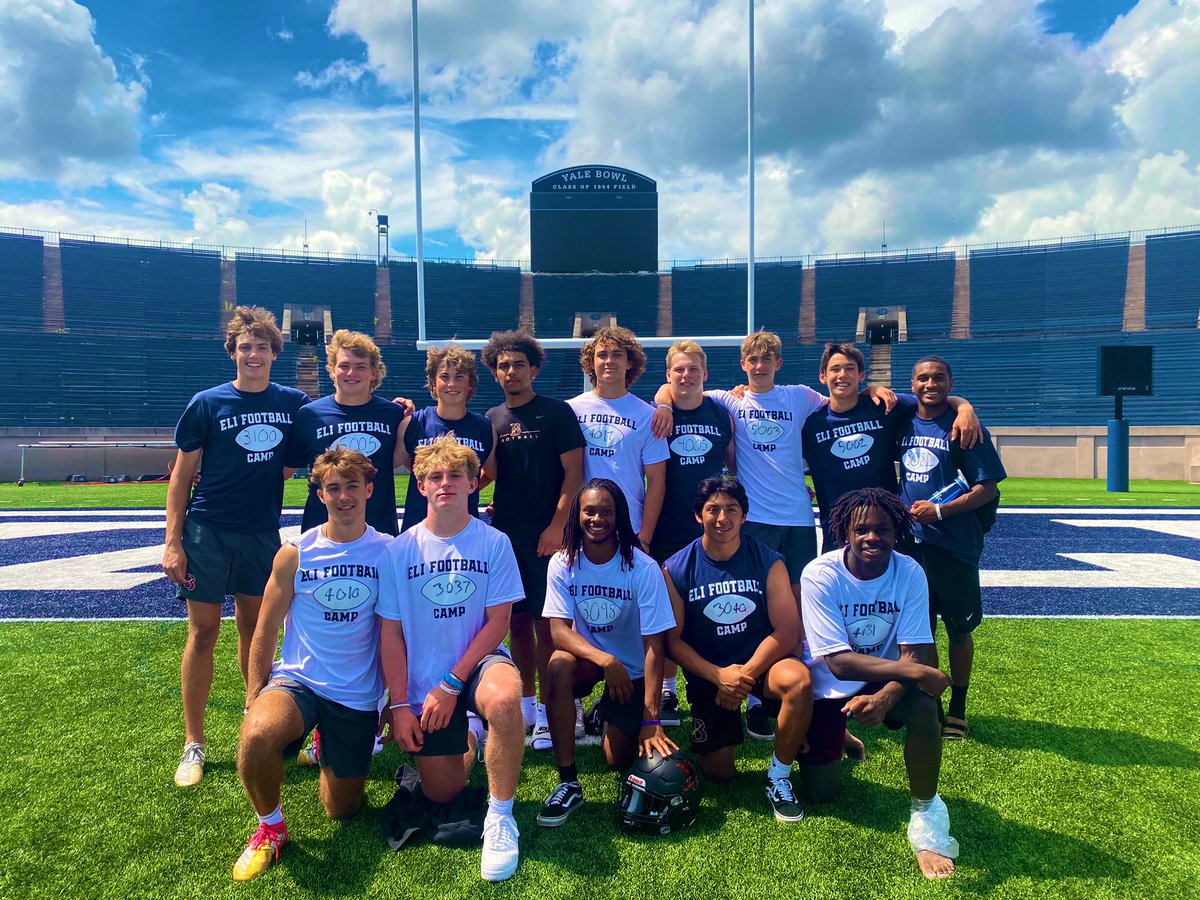 BishopsFootball's tweet photo. Camp #2 on the trip @yalefootball was a great time! Thank you @CoachRenoYale for the experience and @coachjjanderson for the tour afterwards, we appreciated it! https://t.co/RtLaKHKXiJ