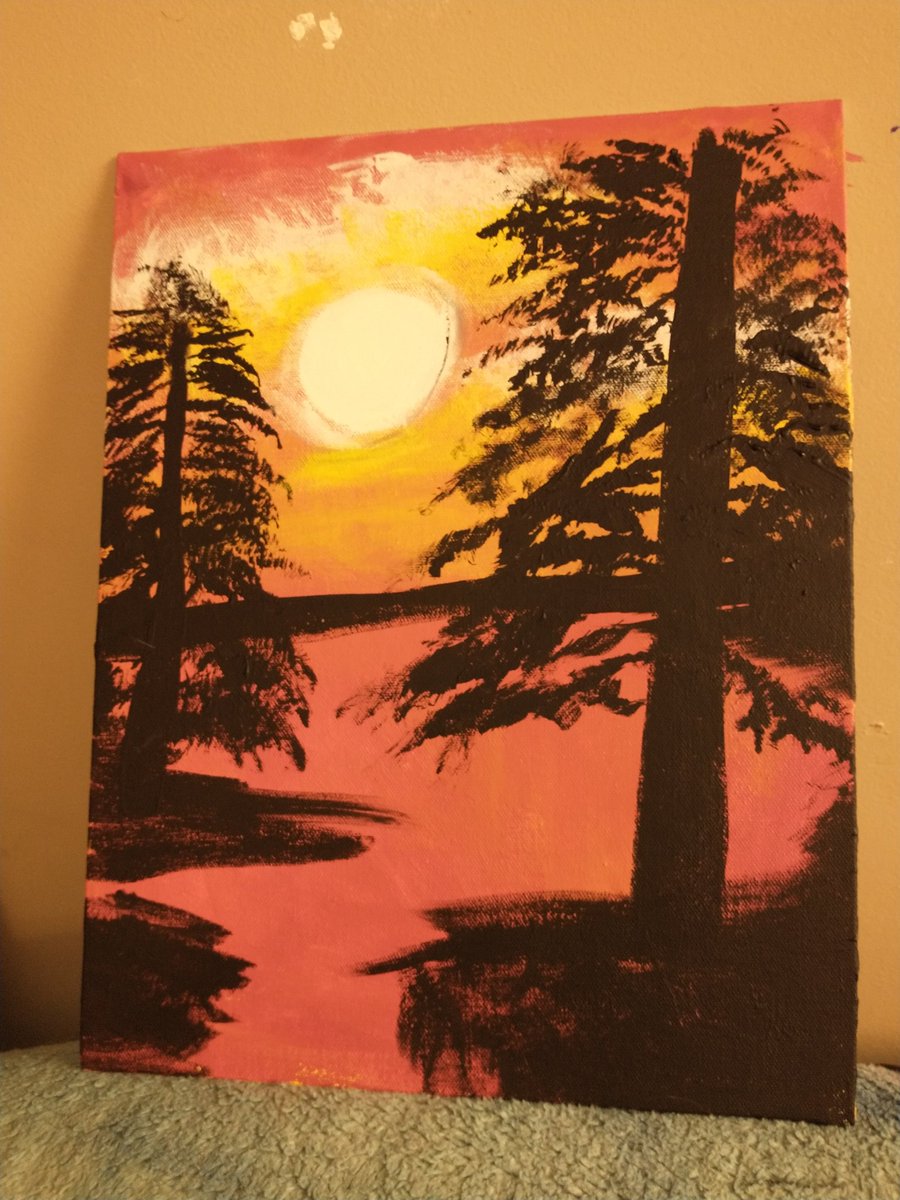 _VioletteRose's tweet photo. More trees.... 

This one is for sale. $50 via PayPal. 

#acrylicpainting #naturepainting #trees #nature #sunset https://t.co/KBsVjToMAN