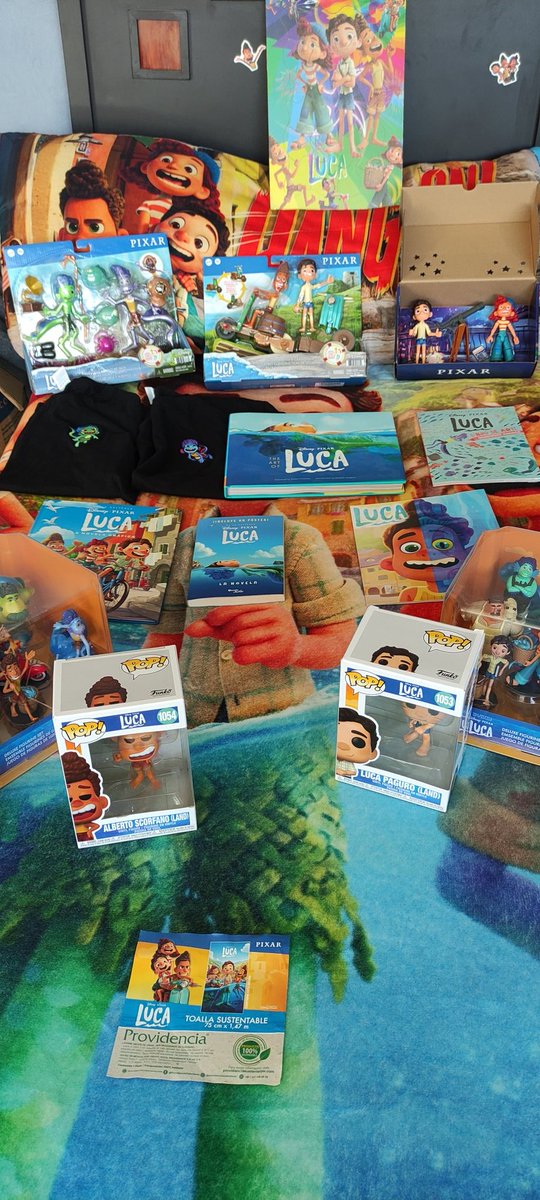 Larri890's tweet photo. @sketchcrawl 1 year ago today I bought all the Luca merchandise that I could, without a doubt it became one of my favorite movies that I will always have in my heart, Thank you Luca and Enrico for directing this work of art. ❤️
#PixarLuca https://t.co/khKgLzWeWA