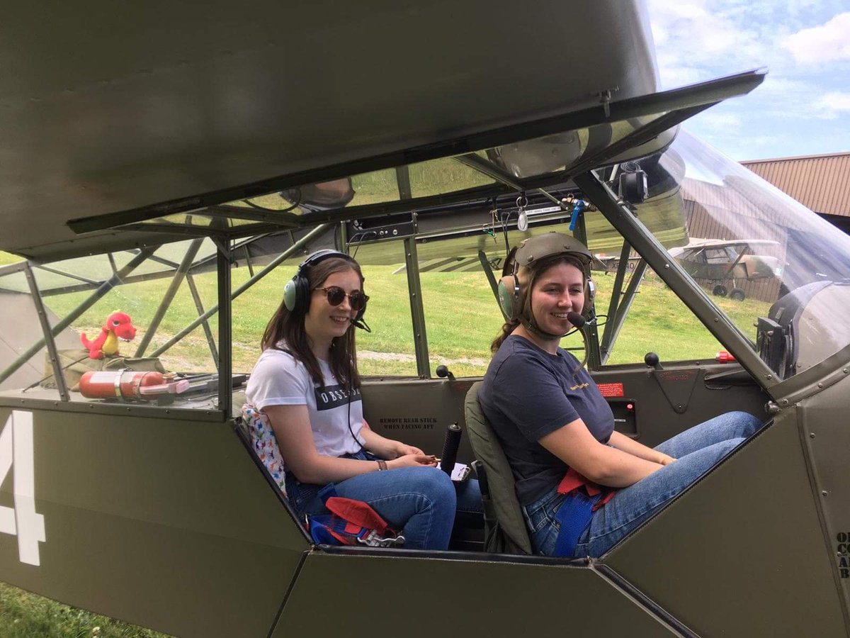#WomenInEngineeringDay I took Lizzie, a fellow aeronautical engineering student (different university) for her first flight today.    M44 has given so much #happiness to me & its great to #payitforward & #encourage & #inspire others.

#giveback