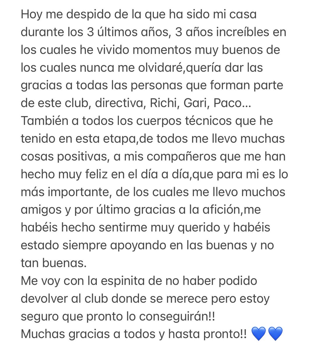 Gracias por todo <a href="/LasRozas_CF/">Las Rozas CF</a> 💙