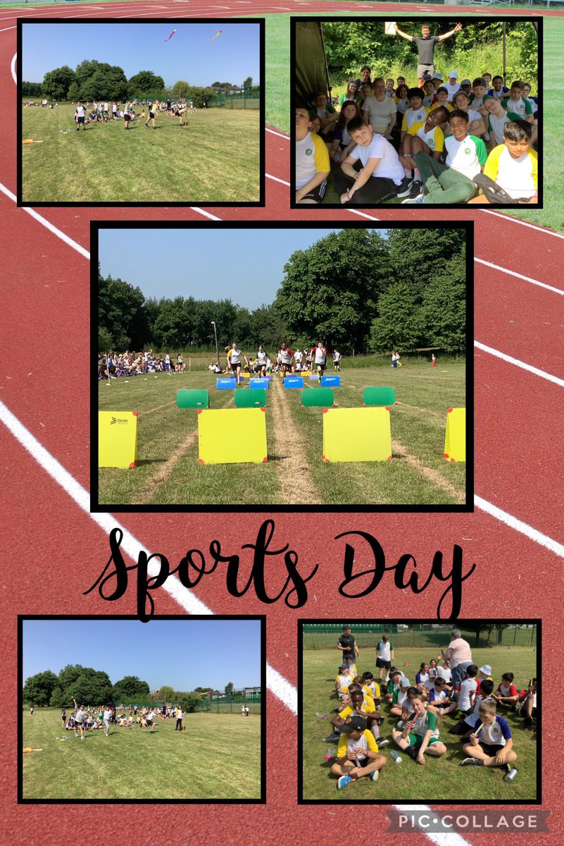 daly_mrs_'s tweet photo. What a fantastic Sports Day the children have had today. Smiling faces, teamwork, resilience, determination, personal bests and most importantly…FUN! @StJosephStBede #sjsbclass10 #sjsbpe #dreambelieveachieve https://t.co/gRzQ2USphE