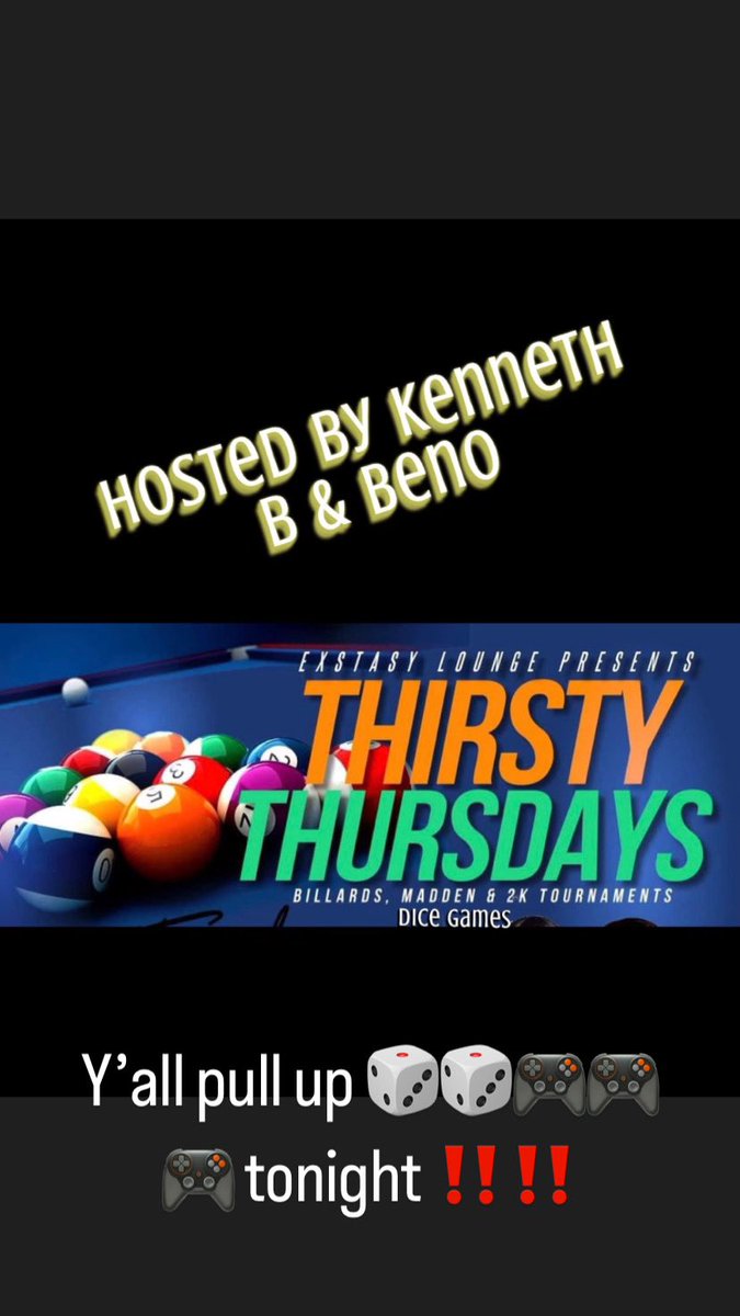 KennethB_817's tweet photo. Come out gamble night ‼️⚠️⚠️ 🎰🎲🎲🎮🎮 https://t.co/jr1x3PeD3d