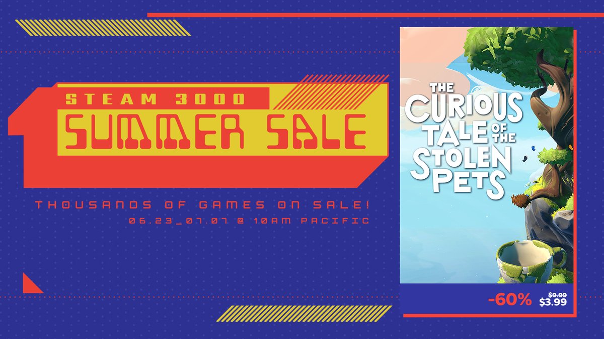 CuriousTaleGame's tweet image. 🌞 Summer is here and you know what that means, so is the #SteamSummerSale! 🌞

Help your grandfather solve the mystery of the stolen pets by solving puzzles in wonderful miniature worlds crafted for #VR for only $𝟯.𝟵𝟵! 🔍🐶

#SteamVR 🛒: bit.ly/2K3S9kl