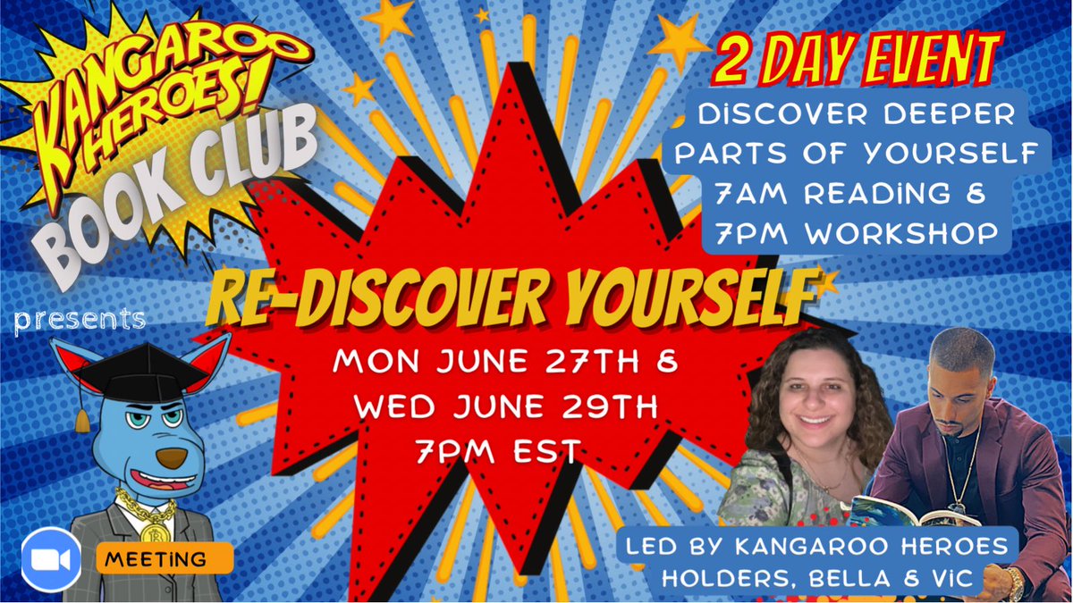 w3bc_eth's tweet photo. Hello fellow #rooreaders #roofollowers #lifechangers #amazingsouls !!!
-
Kangaroo Heroes Book Club is proud to announce that we will be offering workshops throughout this upcoming month as a celebration of finishing our 2nd Roo read!!
- https://t.co/DWXey0mMWB