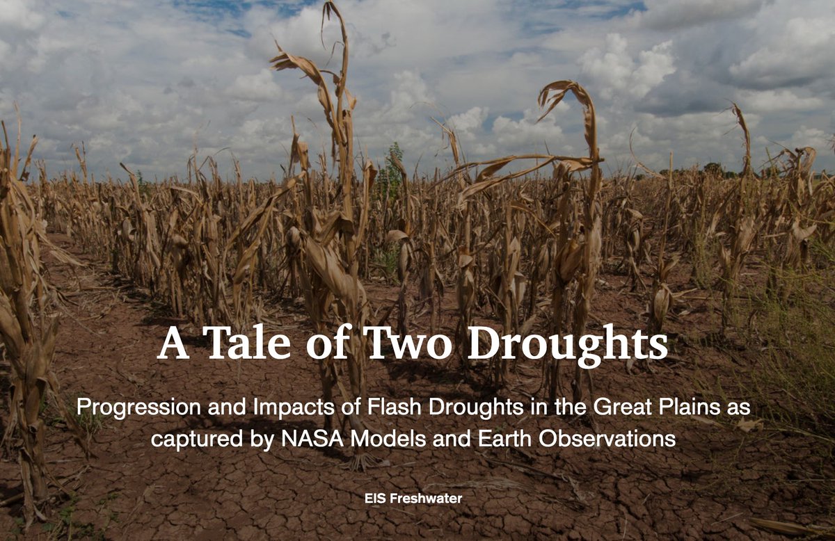 Learn about the evolution of #FlashDroughts in the #GreatPlains from #models and #satellite data and @NASAEarth's new #OpenScience Earth Information System program at a talk by @shahryaramd @theAGU @CUAHSI #FIHM 
🌏🚿🌊🛰️📡🏜️👩‍🌾🌽🌱🌾
More here: freshwater.eis.smce.nasa.gov